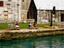 People relaxing on quay of Maritime Museum, Royal Naval Dockyard.