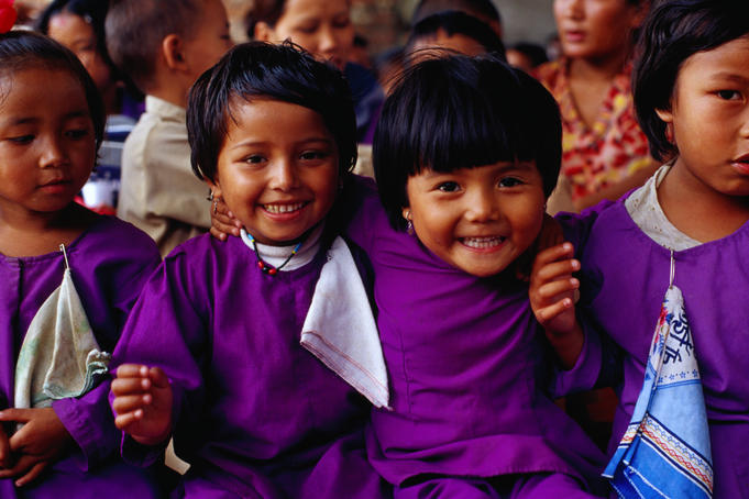 Young school girls from Kathmandu.