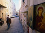 Paintings in old city laneway.