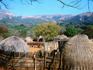 Swazi beehive huts, Mantenga tourist village.