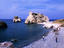 Tourists around Aphrodite's Rock, the Petra tou Romiou, situated at the birthplace of Aphrodite.