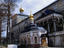 The rear of the Holy Trinity Cathedral (1422-1423) in Sergiev Posad. The cathedral is the oldest building on the Holy Trinity Monastery complex. It's famous for its 17th century frescoes and iconoclastic paintings by Andrei Rublev
