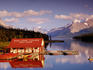 Boathouse on Maligne Lake.