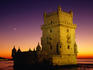 Tower of Belem at sunset.