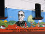 Mural immortalising Archbishop Oscar Romero in Suchitoto (martyr to the poor of El Salvador).