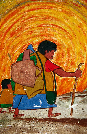 Mural detail at the Zocala.