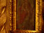 Detail of gilded altar niche with painting in the Church of Metaben in Santa Ana.