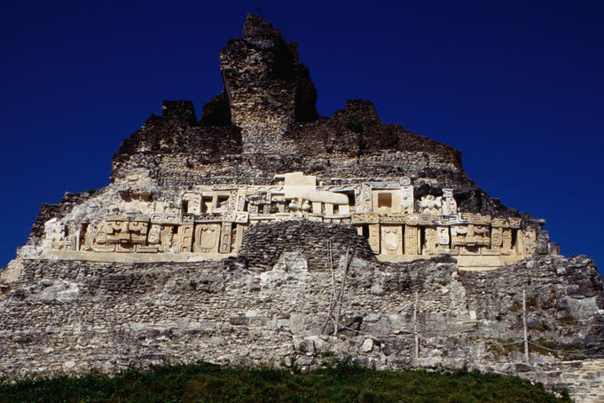 El Castillo, ancient Classic Mayan ruins of Xuntunich.