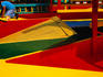 Man painting his boat in Xochimilco.