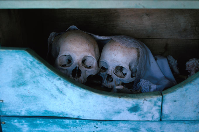Married couples tomb in the cemetery of Nunkini in Campeche State.