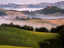 Mist in valleys near Asciano.