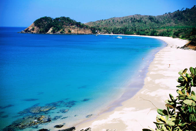 Overhead of one of many beaches of Ko Lanta.