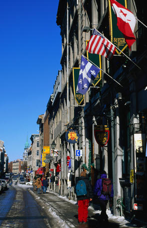 Rue St-Paul, west of Place Jacques-Cartier, Vieux Montreal.