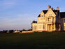 Historical houses along Newport's famous Cliff Walk.
