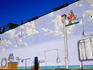 Wall mural (artist unknown) on Taylor's Restaurant, Pacific Beach in San Diego.