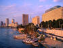 Cairo Hilton on Nile with downtown in background.