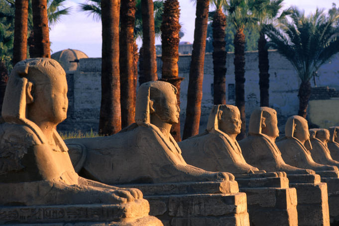 Avenue of the Sphinxes at Luxor Temple.