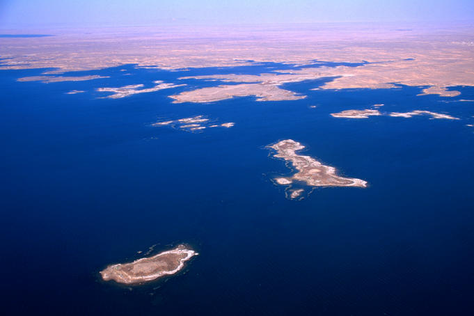 Lake Nasser from the air.