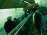 Escalator leading into Granville SkyTrain station.