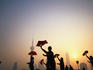 Morning tai chi exercise in the Bund.