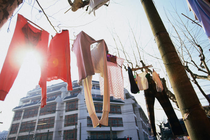 Morning laundry.