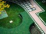 The manicured gardens of Parliament House - Canberra, Australian Capital Territory
