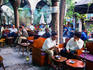 People talking and smoking in the Mystical Water Pipes and Tea Garden - Istanbul