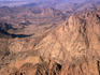 Eastern view over desolate Sinai Mountains from summit of Mt Abbas.