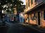Evening light on the houses of Paleokastritea on Corfu.
