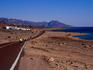 American cyclists on road in Gulf of Aqaba.