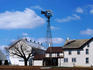 Amish farm and windmill.