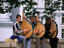 Boys playing the Bandura in Myldhaylivaska Ploshcha in front of the Ministry of Foreign Affairs building.
