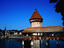 The historical Kapellbrucke built in 1333, one of the two famous bridges of Lucerne