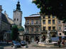 Roman Catholic Cathedral and Lviv History Musum on ploshcha Rynok.