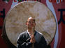 Buddhist drummer at performance to celebrate Buddha's birthday.