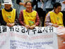 Korean World War II sex camp survivors protesting outside Japanese embassy every Wednesday.