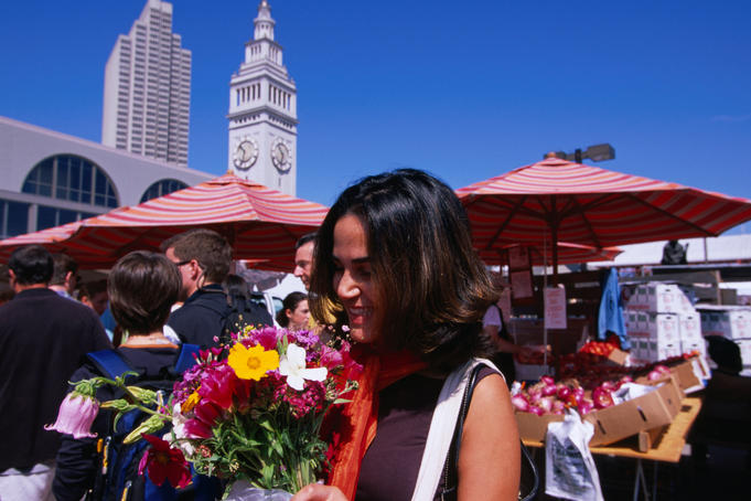 Farmers Market outside Ferry Building.