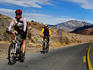 Cycling towards Dante's View on the CA 190.