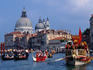 Bucintoro Galleon leading the Historical Regatta pageant in Grand Canal.