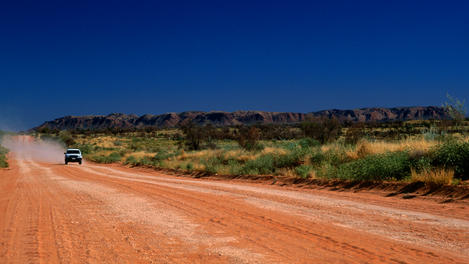 Car on road, Northern Territory