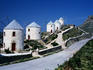Windmills by road, overlooking Hora.