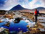 Walker looking across to Errigal from Maumlack.