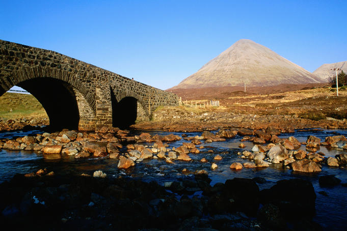 Glamaig from Sligachan Bridge.