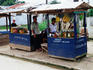 Bottles of petrol at an unofficial 'petrol station' by the side of the road on the Colombia-Brazil border