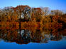 Autumn foliage reflected in Horse Tail Lake.