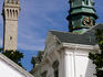 Historic skyline including Pilgrim Monument tower at left.