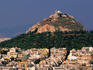 Lykavittos Hill and Athens urban sprawl viewed from the Acropolis.
