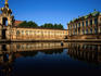 Kronentor and western part of Zwinger reflected in fountain.