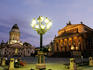 Deutscher Dom and Konzerthaus (right), Gendarmenmarkt, at dusk.