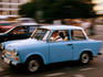 Trabant car at 'Trabi' rally, Under den Linden.